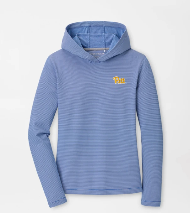 Pittsburgh Women's Pine Sugar Stripe Performance Hoodie in Blue3
