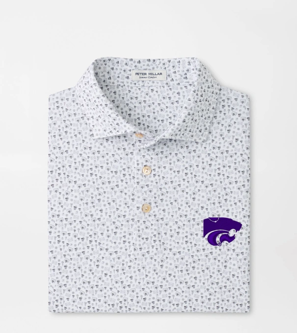 Kansas State Buzzer Beater Performance Jersey Polo in White