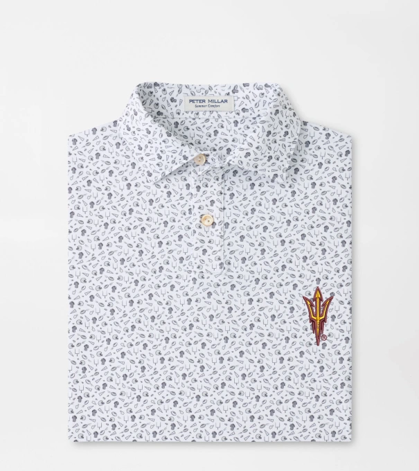 Arizona State Kick Off Youth Performance Jersey Polo in Gale Grey