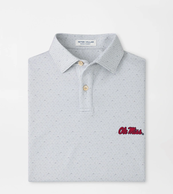 Ole Miss On The Ball Youth Performance Jersey Polo in British Grey