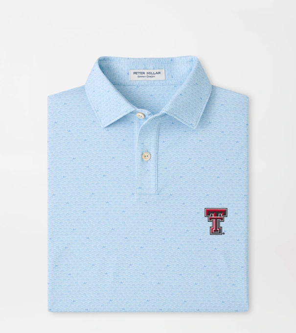 Texas Tech On The Ball Youth Performance Jersey Polo in PALE BLUE