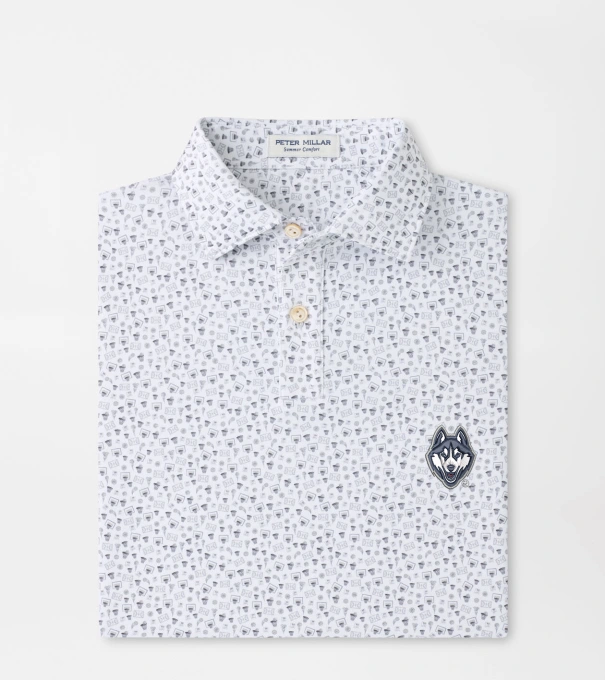 UConn Buzzer Beater Youth Performance Jersey Polo in White