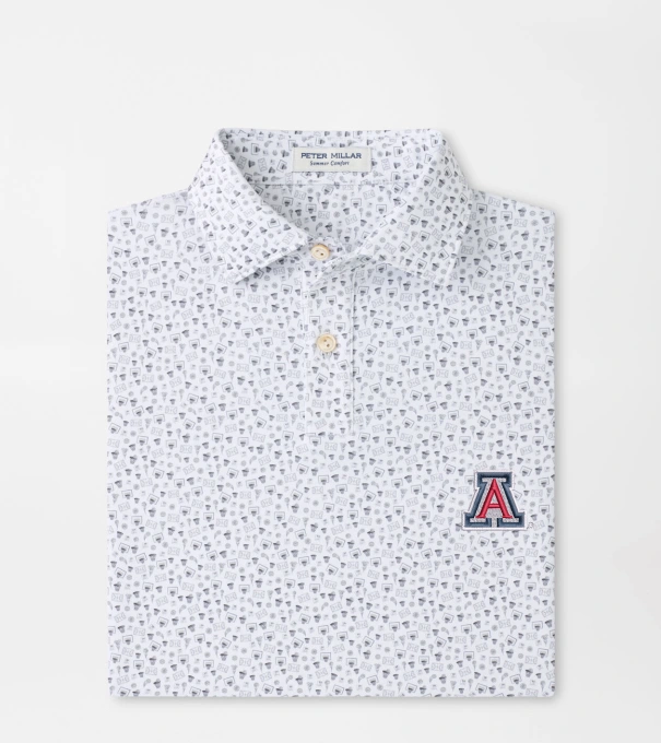 Arizona Buzzer Beater Youth Performance Jersey Polo in White