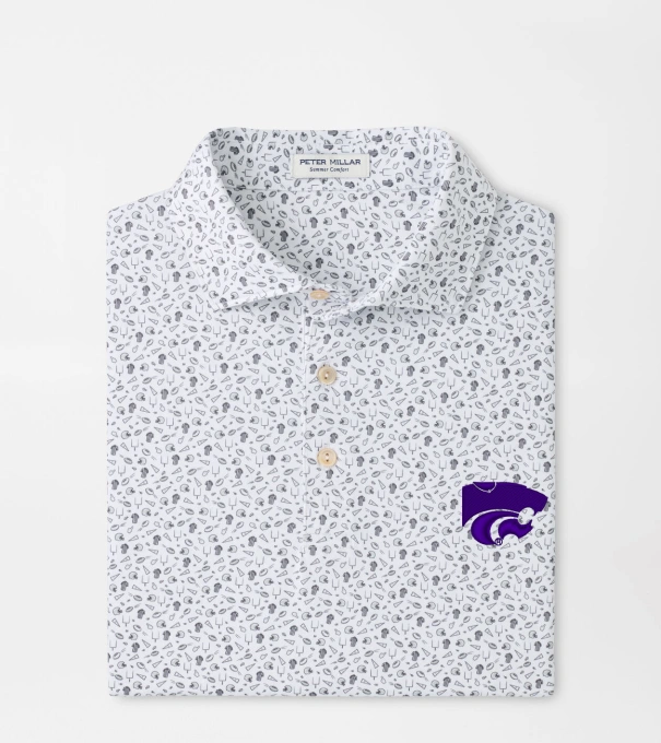 Kansas State Kick Off Performance Jersey Polo in Gale Grey