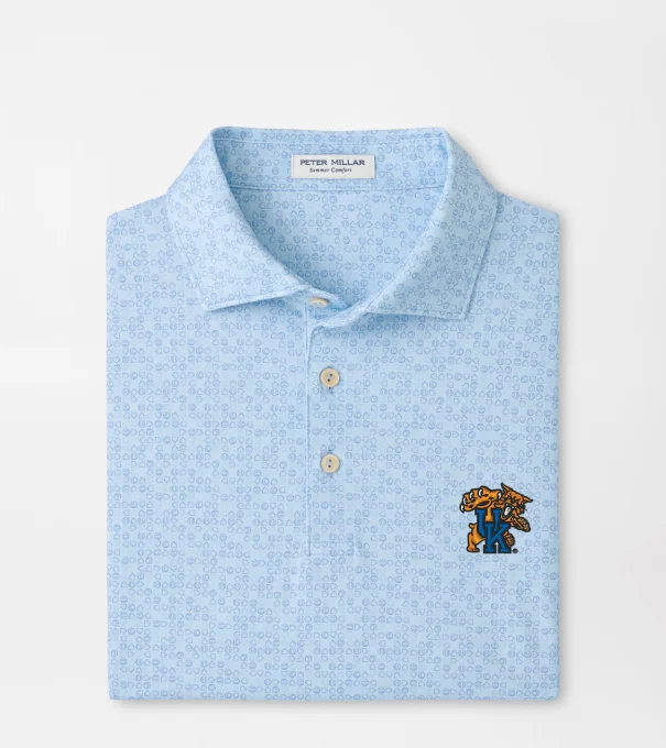 Kentucky Wildcat Bases Loaded Performance Jersey Polo in PALE BLUE