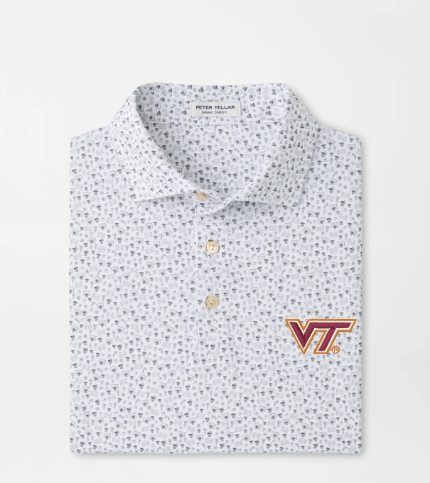 Virginia Tech Buzzer Beater Performance Jersey Polo in White