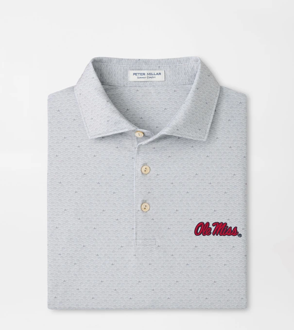 Ole Miss On The Ball Performance Jersey Polo in British Grey