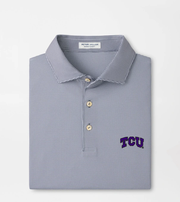TCU Border Performance Jersey Polo in Iron
