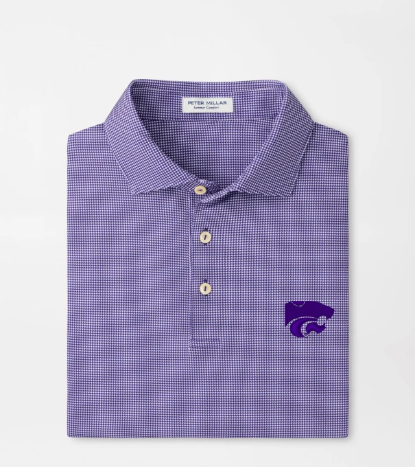 Kansas State Border Performance Jersey Polo in Purple2