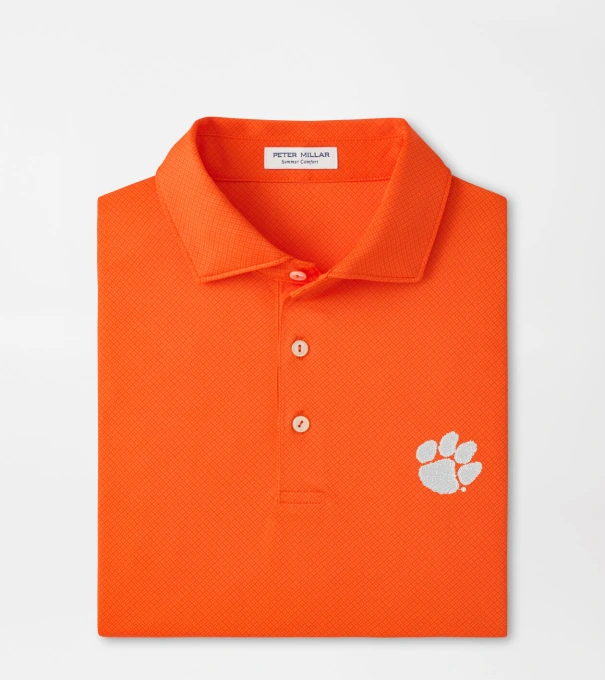 Clemson Hugo Performance Jersey Polo in Orange6