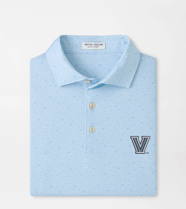 Villanova On The Ball Performance Jersey Polo in PALE BLUE