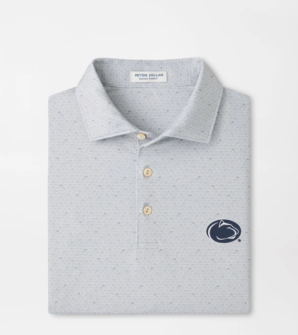 Penn State On The Ball Performance Jersey Polo in British Grey
