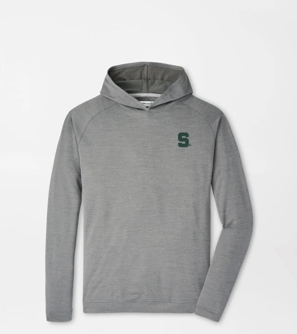 Michigan State Pine Performance Hoodie in Iron