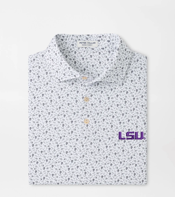 LSU Kick Off Performance Jersey Polo in Gale Grey