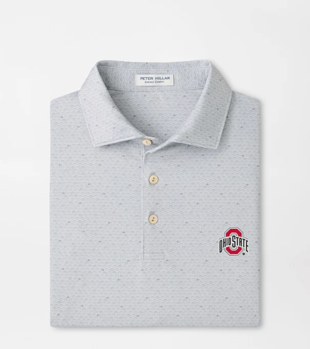 The Ohio State On The Ball Performance Jersey Polo in British Grey