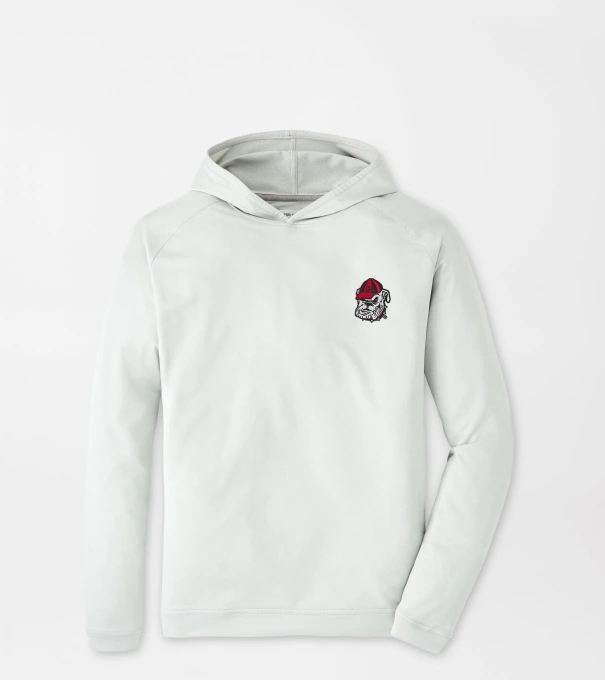 Georgia Bulldog Pine Performance Hoodie in British Grey