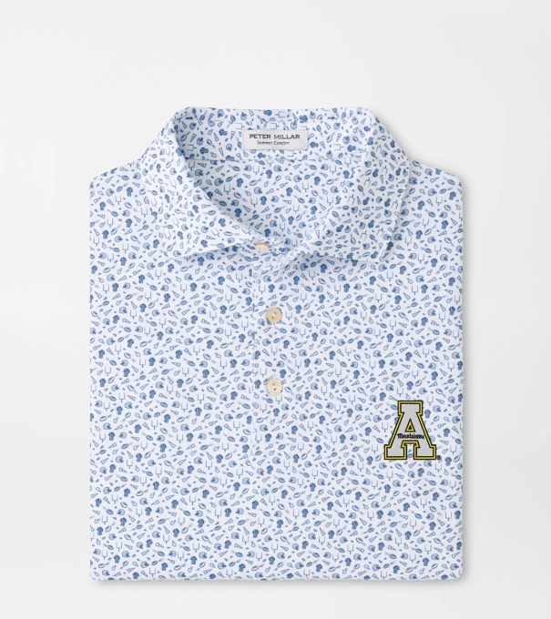 Appalachian State Kick Off Performance Jersey Polo in Blue Frost