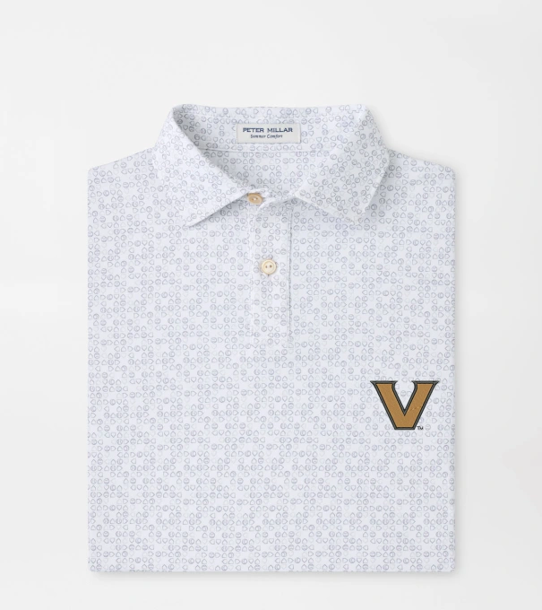 Vanderbilt Bases Loaded Youth Performance Jersey Polo in White