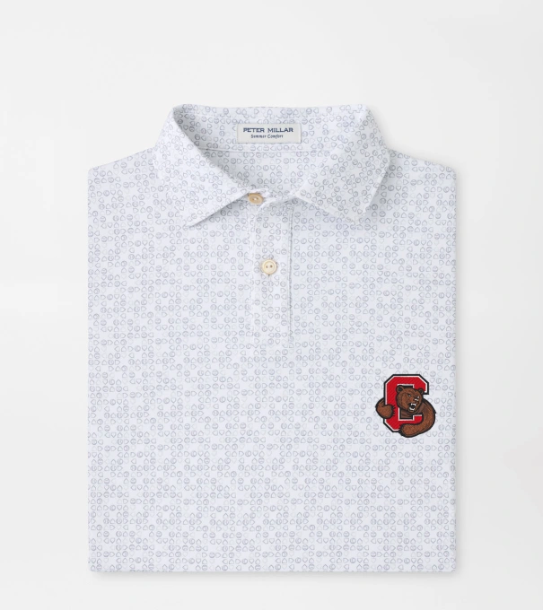 Cornell Bases Loaded Youth Performance Jersey Polo in White
