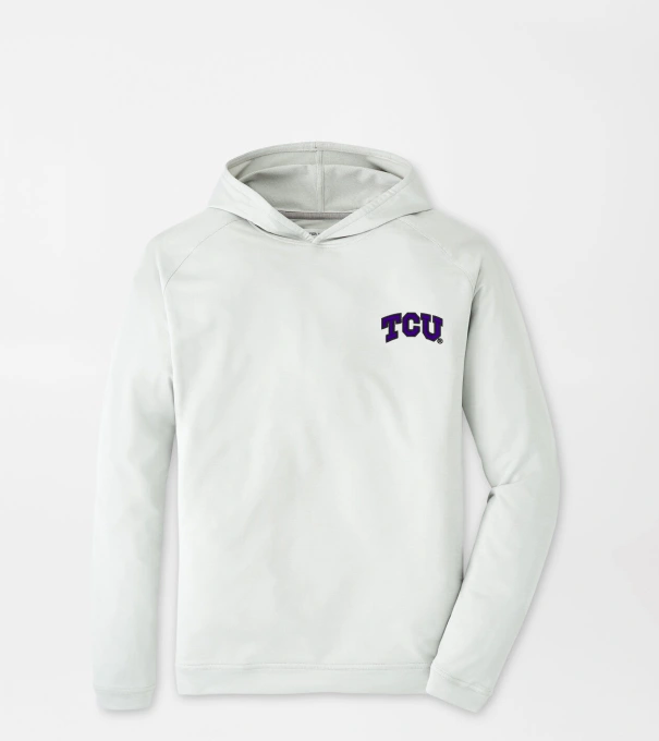 TCU Pine Performance Hoodie in British Grey
