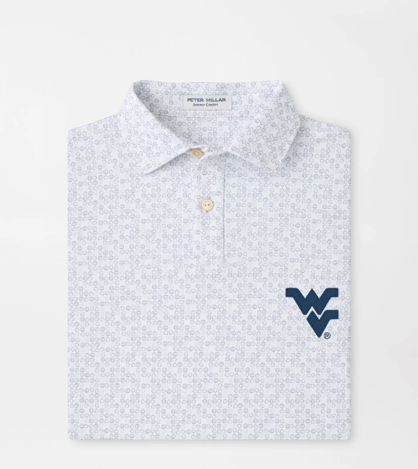 West Virginia Bases Loaded Youth Performance Jersey Polo in White