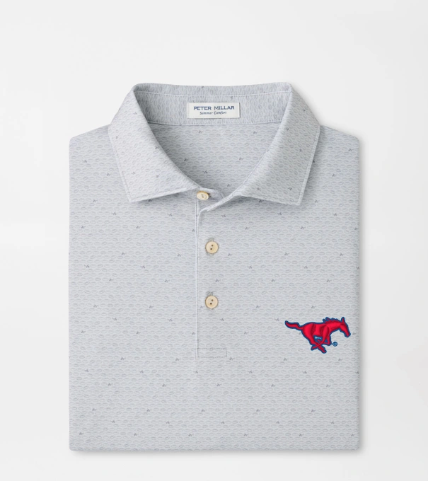 SMU On The Ball Performance Jersey Polo in British Grey
