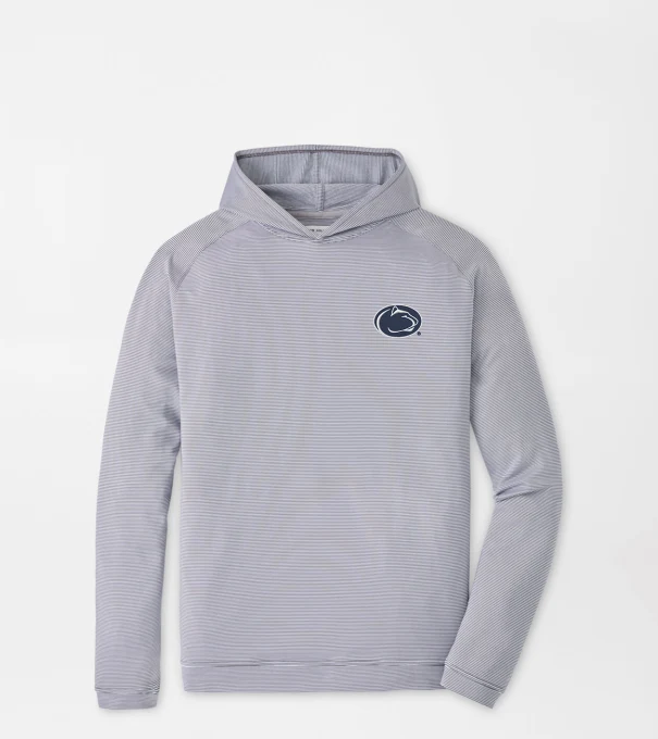 Penn State Pine Sugar Stripe Performance Hoodie in Iron