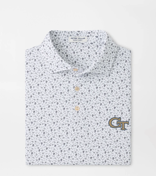 Georgia Tech Kick Off Performance Jersey Polo in Gale Grey