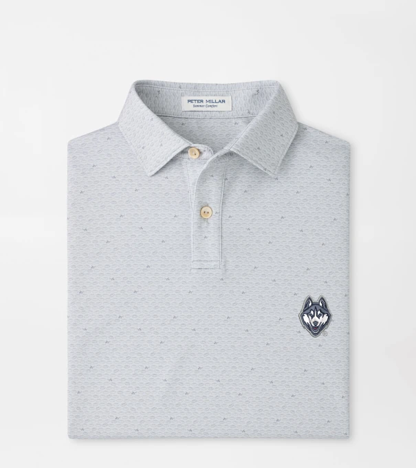 UConn On The Ball Youth Performance Jersey Polo in British Grey