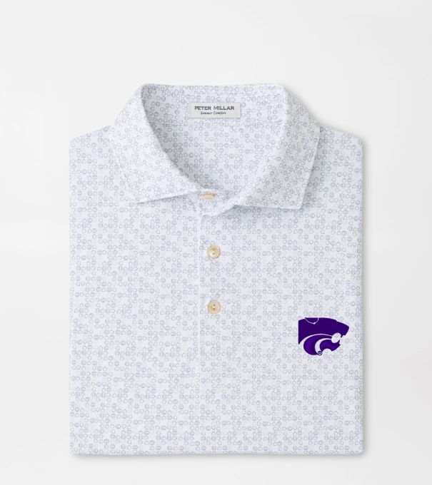Kansas State Bases Loaded Performance Jersey Polo in White