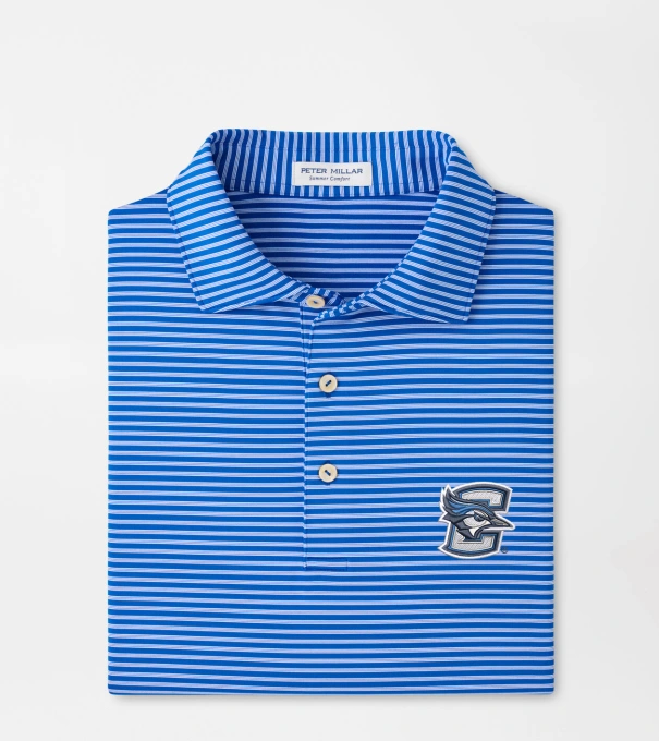 Creighton Tiebreaker Performance Jersey Stripe Polo in Blue3