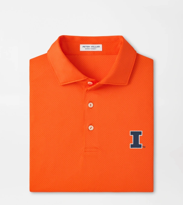 Illinois Hugo Performance Jersey Polo in Orange6