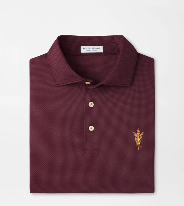 Arizona State Hugo Performance Jersey Polo in Maroon3