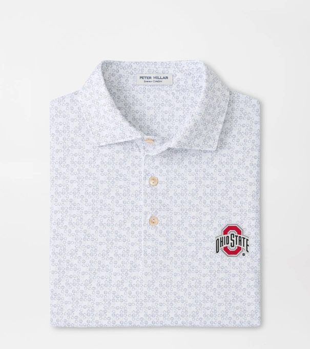 The Ohio State Bases Loaded Performance Jersey Polo in White