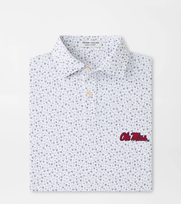 Ole Miss Buzzer Beater Youth Performance Jersey Polo in White