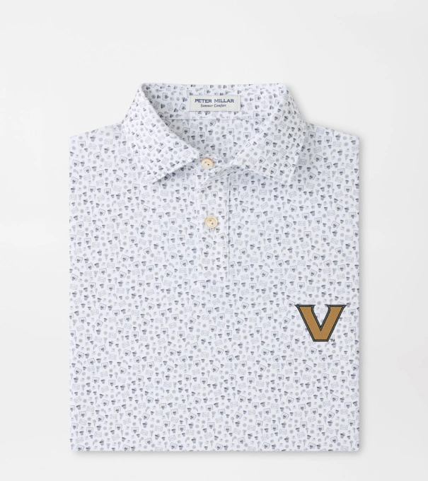 Vanderbilt Buzzer Beater Youth Performance Jersey Polo in White