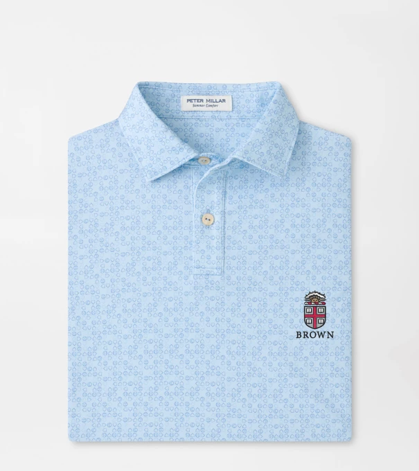 Brown University Bases Loaded Youth Performance Jersey Polo in PALE BLUE