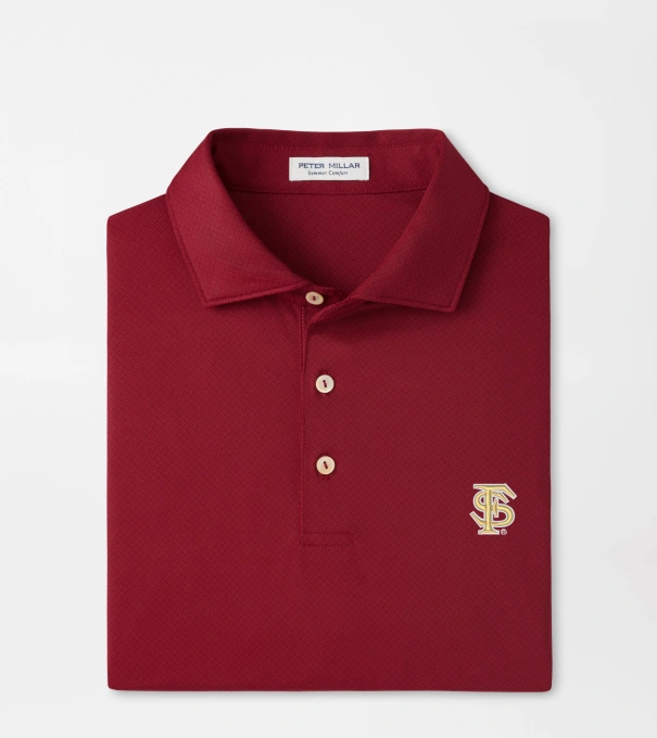 Florida State Hugo Performance Jersey Polo in Maroon2
