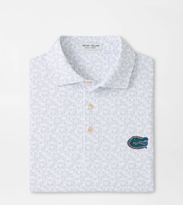 Florida Bases Loaded Performance Jersey Polo in White