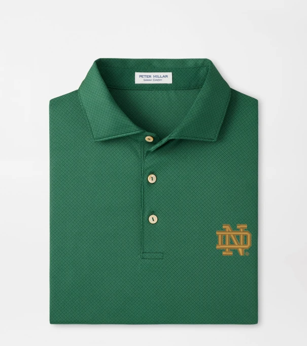 Notre Dame Hugo Performance Jersey Polo in Green1