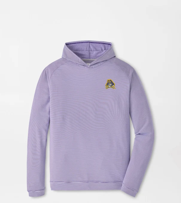 East Carolina University Pine Sugar Stripe Performance Hoodie in Purple2