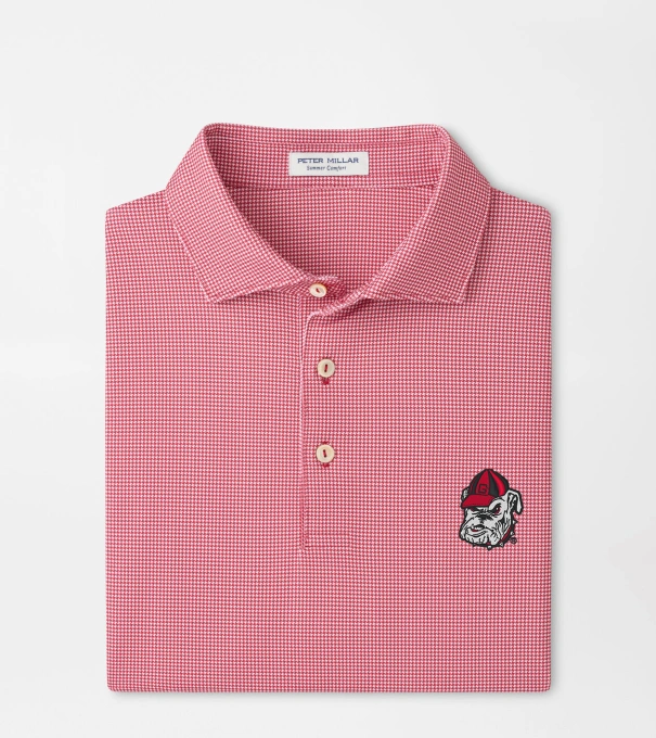 Georgia Bulldog Border Performance Jersey Polo in Red3