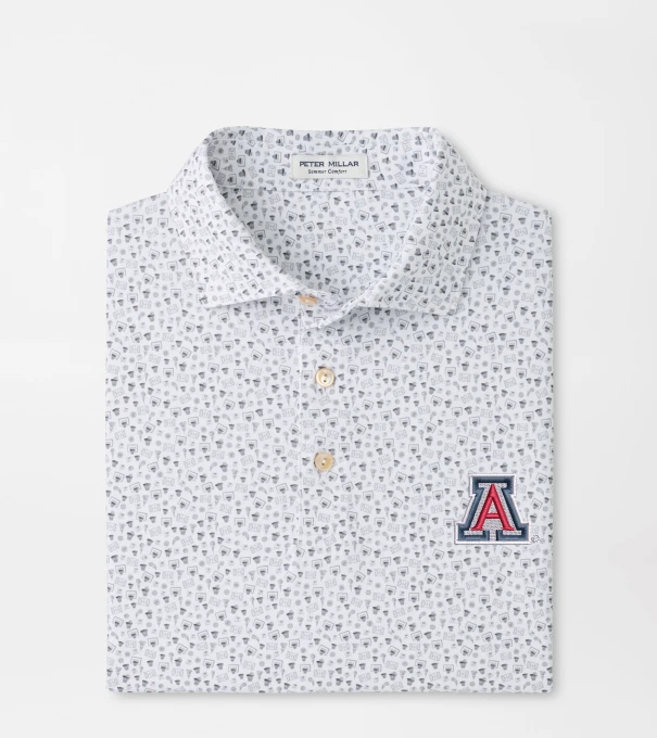 Arizona Buzzer Beater Performance Jersey Polo in White