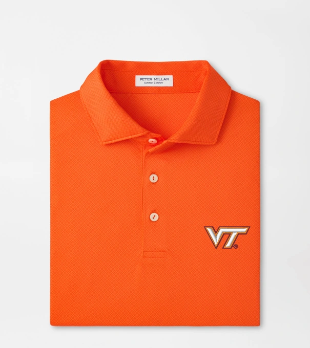 Virginia Tech Hugo Performance Jersey Polo in Orange6