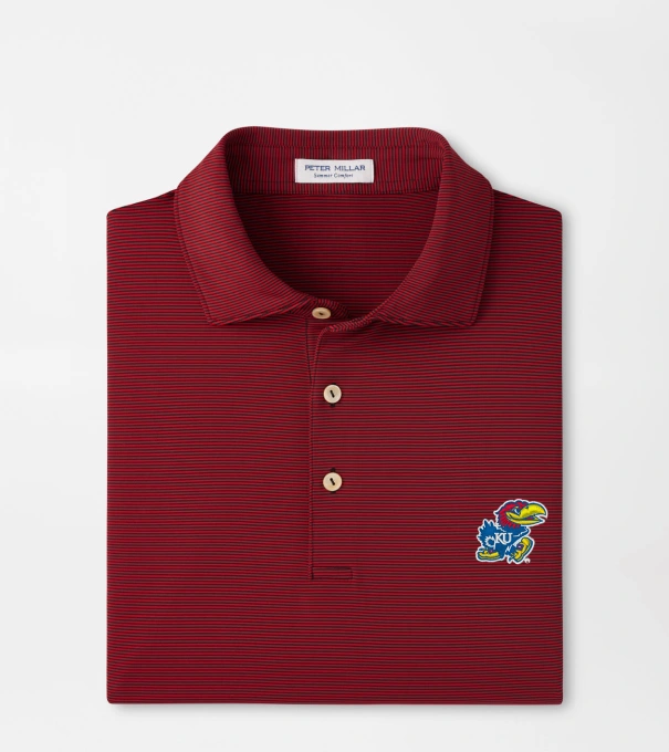 Kansas Jubilee Performance Jersey Polo in Black / Red3