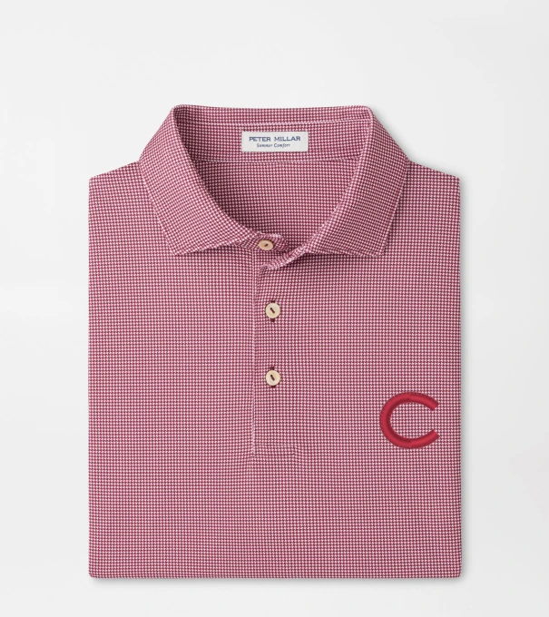 Colgate Border Performance Jersey Polo in Maroon2
