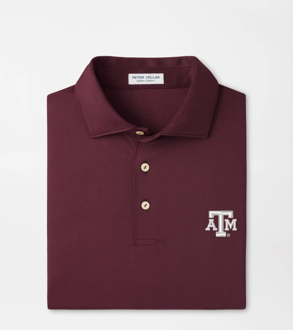 Texas A&M Hugo Performance Jersey Polo in Maroon3