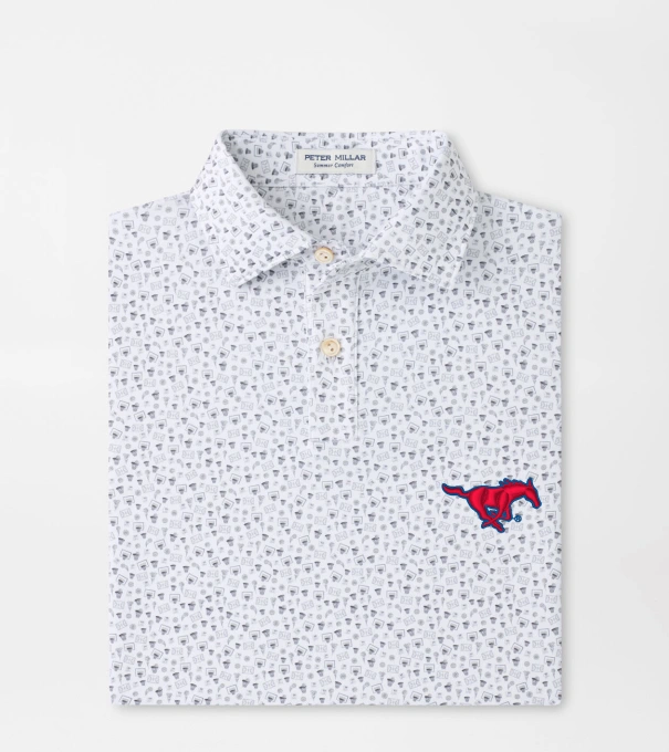 SMU Buzzer Beater Youth Performance Jersey Polo in White