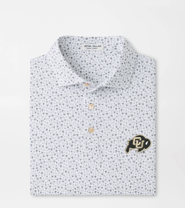 Colorado Buzzer Beater Performance Jersey Polo in White