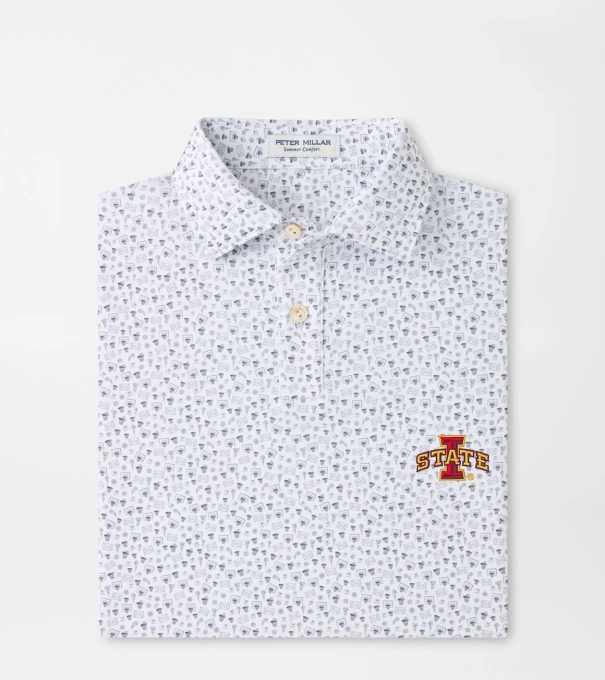 Iowa State Buzzer Beater Youth Performance Jersey Polo in White